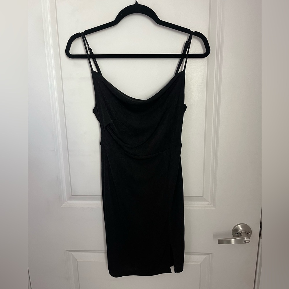 Black velvet dress